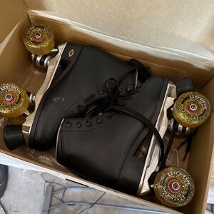 Black roller skates